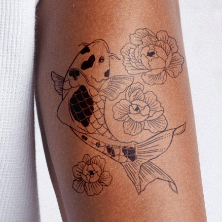 Floral Koi by Cecilia Gomez is a Animals temporary tattoo from inkbox - main
