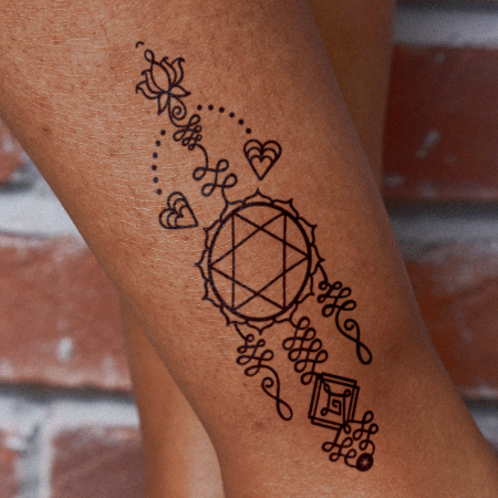Chakra Totem 4 by Aleksandra Slowik is a Geometric temporary tattoo from inkbox - main
