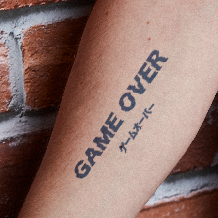 Game Over by Karen Santora is a Gaming & Fandom temporary tattoo from inkbox - main