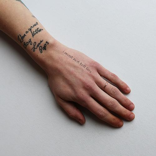 I Must Not Tell Lies Tattoo